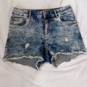 Blue denim shorts